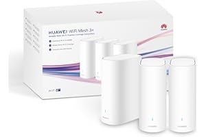 HUAWEI WiFi Mesh 3+ Router Wi-Fi 6 AX3000 Banda Doble, Wi-Fi para Todo Hogar, más de 250 Conexiones de Dispositivos, Penetración en Pared, Control Parental, Garantía de 42 Meses, Blanco, Paquete de 3
