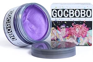 GOCBOBO Cera per Tintura per Capelli Temporaneo Unisex Lavabile Naturale Modellazione Cera Colorata per Capelli Adatto per Halloween Cosplay Festa di Natale (Viola)