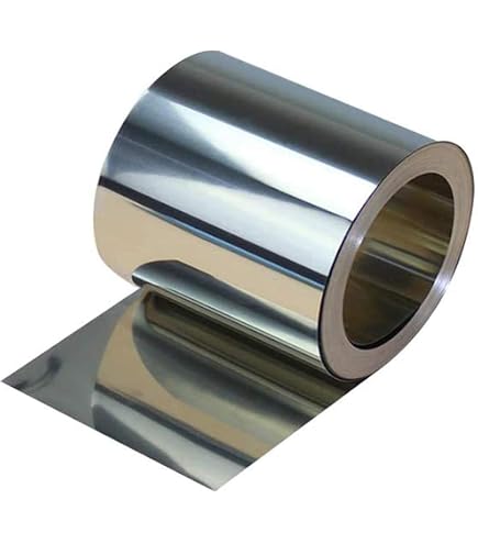 Sourcing Map Feuille Acier Inox 304 0.1x100x1000mm - 2 Pièces Rouleau Fine Plate Argentée