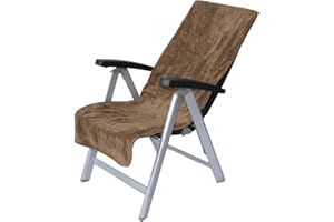 PremiumShop321 Schonbezug Auflage Gartenstuhl Campingstuhl Twin-Star 95° waschbar 60x130 - walnuss