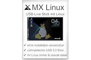 PC BILLIGER Linux MX mit 64 Bit - Live Version - bootfähig - Betriebssystem