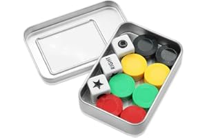 YTOOK Left Right Center Dice Game Set, LRC Dice Game Set, Dice for Left Right Center Game Board Games Accessories Including 3 Dices 40 Colorful Chips