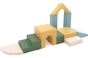 IGLU Soft Play Baby Gym 10-delars Klätterset (Pastel Sea) | Firm Step Skum | Veganskt Läder | CE-certifierad