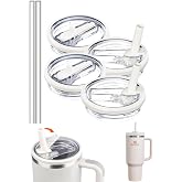 Yenigeldi 2 Adet Flip Pipetli Kapak &ndash; Stanley Quencher ile Uyumlu 40 Oz &ndash; Sızdırmaz Kapak + 2 Pipet &ndash; Krem Renk