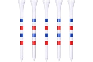 Zivisk Golf Tees Madera 38mm / 54mm/ 70mm / 83mm, Paquete de 100 Count Tees de Golf (Natural Color, White, Black, Blue, Red, Green, Yellow, Pink, Orange)