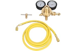 EUJGOOV Régulateur D'azote, Filetage de Sortie 1/4 7/16 Sortie 450Psi Kit de Test de Manomètre D'azote