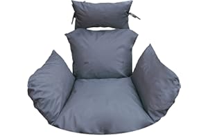 Bielik Waterproof Outdoor Hanging Egg Chair Cushion - Garden Cushion - Pillow for Cocoon Chair (Dark Grey)