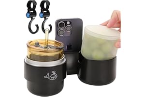FUNBLISS Portabicchieri per Passeggino,3 in 1 Vassoio per La Merenda Del Passeggino,Con 2 Ganci Per Passeggino e 1 Scatola Per La Raccolta di Snack Individuali，Con Supporto Per Telefono Cellulare