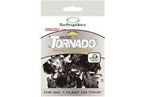 SOFTSPIKES Silver Tornado Fast Twist 3.0 Golf Spikes, 18 Count