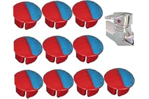 Ppmter Indicateur Chaud/Froid pour robinets, 10 Boutons universels de Signes Chauds et froids pour robinets d'éviers de Salle de Bain de Cuisine