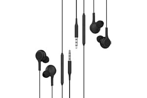 Jack 3,5 mm headset kabelansluten mikrofon (2-pack) för telefon kompatibel med Samsung Android-dator, hörlurar, öronbuller, h
