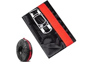 EIH1 Housse Roue de Secours Housses de Pneus Housse de Protection Pneu Housse de Pneu Voiture Anti Poussière Neige pour Remorque Les 80cm（32 in） avec Crochets Autocollants