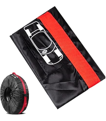 Housse De Roue De Secours 66 Cm Max – Protection Anti-Poussière, Neige, UV – Noir Avec Crochets