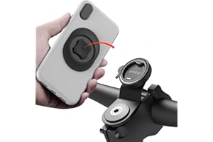 SINCETOP Aluminiowy uchwyt na telefon rowerowy z uniwersalnym adapterem, Quick Mount Mountain Bike Kierownica na telefon komórkowy z Ultra Lock, do iPhone Samsung i wielu innych