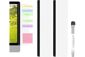 NUOOO Computer Monitor Memo Board 2 Stück Acryl Monitor Memoboard Acrylmonitor Message Boards für Computermonitore Bürobedarf für Damen/Herren mit Stift