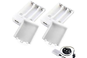 NOENAENI 2Pcs Battery Case Box with USB Port Durable 3x1.5V AA Battery Power Bank Portable with On/Off Switch Battery Holder Case USB Battery Pack for LED Lights Fairy String Lights Christmas Decoration DIY
