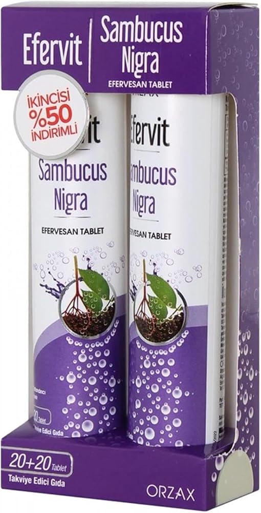 Orzax Efervit Sambucus Nigra 20+20 Efervesan Tablet