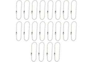LuLiyLdJ 20 Pièces Chaîne 12cm Acier Inoxydable, Chainette Métal Argent pour Collier