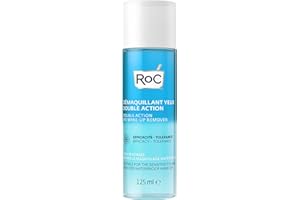 RoC - Struccante Occhi a Doppia Azione - Combinazione di Acqua e Olio - Rimuove il Trucco Waterproof - Minimizza i Rischi di Allergia - 125 ml