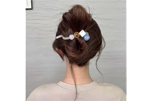 Cybche Große Edelstein Haarspangen Weiß Acryl Haarspange Clip Harz Banane Haarspange Harz Haarspange Haarnadel Französisch Stil Twist Haarspange Dekorative Haarschmuck Schmuck Für Frauen(weiß2)