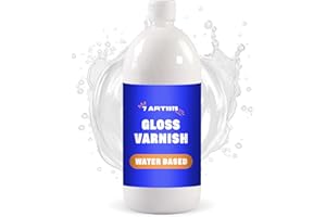 7 ARTISTS Vernis Acrylique Brillant 1000 ml – Transparent Gloss Varnish pour Surfaces Peintes à l’Acryl | Verni Incolore pour Toile, Argile, Bois, Galet | Vernis Peinture Acrylique pour Loisir Creatif