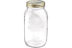 BORMIOLI ROCCO Bormioli 359920-MQ1, BARATTOLO con Coperchio, Trasparente, 1.5l
