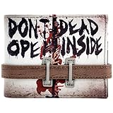 Material de calidad genuina Cartera de Walking Dead No se abra Correa abotonado Gris