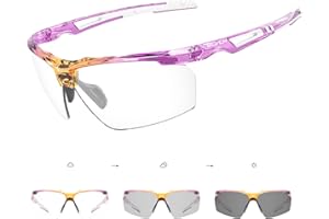 SCVCN Photochromatische Selbsttönend Fahrradbrille Herren Damen Sportsonnenbrille Klar Radsport Radfahren MTB S86