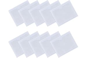 AMGOMH 10 Pack Car Tax Disc Holders Parking Permit Holder, Clear Self-adhesive Ticket and Note Holder for Car, Van, Caravan Windscreen (10cm x 8cm)