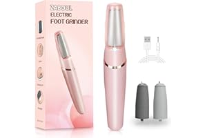 Electric Foot Callus Remover, ZABOUL Callus Remover for Feet, Rechargeable, Portable Pedicure Tool Set, Smooth Pedicure Stick for Foot Care, Removes Dry Pink (Pink)