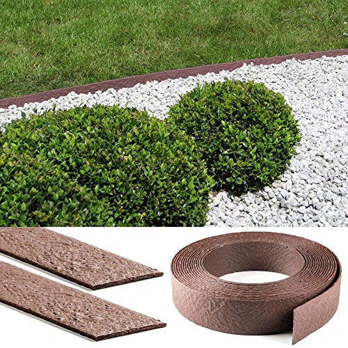 Rasenkante Rasenband Beeteinfassung Beetumrandung 12 x 0,7 cm 25m braun - 2