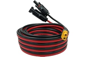 YIMIKEDAYA Solpanel till XT60-adapter solkabel 10 AWG solpanelkabel kompatibel med Ecoflow River Delta-serien Bluetti bärbar powerstation solpanel (10 AWG 5 m)