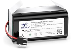 MELASTA 14.4V 2600mAh Batería de Repuesto de Iones de Litio para Conga Excellence 950 990 1090 1790 1990, Ecovacs DEEBOT N79S N79 DN622 Eufy RoboVac 11,11S,12,15C 15T,30,30C,35C, IKOHS Netbot S14 S15