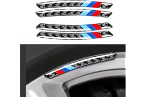 VQEOEOT Sticker for Wheel Hubs, Pack of 4 Car Door Edge Protection, Rim Sticker, Rim Bed, Self-Adhesive Stickers, Door Edge Protection, Car Accessories, Compatible with BMVV