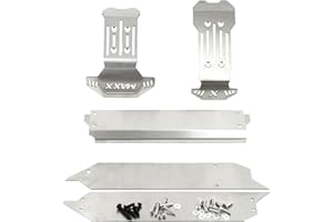 JOYSOG RC Telaio Armature Set per TRAXXAS 1/10 MAXX V2.0 Widemaxx Monster Truck-89086-4 RC Acciaio Inox Protezione Skid Plate Anti-Collision Guard Accessori