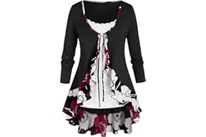 YPINGLONK Tops De Mujer De Talla Grande con Estampado De Girasol De Manga Larga con Vendaje CáRdigan De OtoñO Conjunto De Camisola SóLida Tops De Blusa