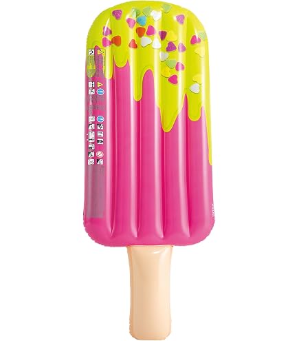 Intex Rainbow Flotteur à Sucettes Gonflable - 198x127x25cm - Pour Piscine, Plage - Adulte 100kg Max - 10