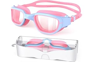 Zeligerstar Kids Swimming Goggles, Swimming Goggles for Kids 6-14, Anti Fog, UV Protection, No Leaking Wide Vision for Boys Girls