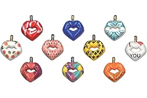 ALCARA FaisTonGateau - fèves thème Bouche en cœur - Fèves de collection pour galette de rois Epiphanie - 10 fèves multicolores