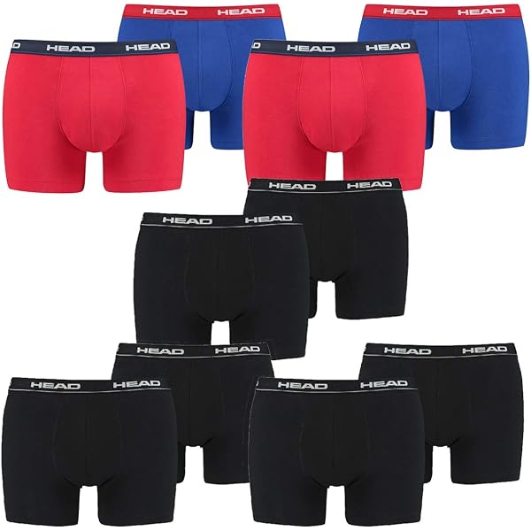 HEAD Herren Boxershorts 6er Pack – Basic Unterwäsche, Farbe Schwarz, Größe XL