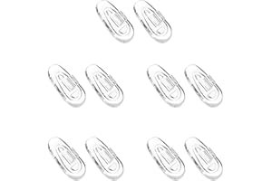 RICHSTORY Glasses Nose Pads, Soft Push in Spectacle Nosepads Anti Slip Silicone Eyeglass Air Cushion for Put Fit Eyeglasses Eyewear Sunglasses 15mm