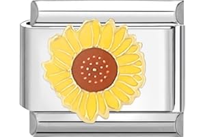 papasgix Italian Charms Flower Modular for Italian Charm Diamond Italian Style Charms fits all 9mm Bracelet Retro Personality Charms Bracelets Accessories Mother's Day Gift