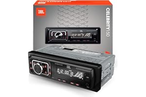 JBL Autoradio Bluetooth Voiture Celebrity 150 par Harman Kardon, Poste Radio 1 DIN, 4x50W, Streaming Bluetooth, kit Main Libre Voiture, écran Amovible, AM/FM, USB, SD, AUX, 2 Sorties RCA pour Ampli