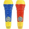 IBEX MART Groovy Tunes Echo Microphones Red & Blue | Great Singing Toy Prop Mic For Kids and Adults Girls And Boys - Pack of 2