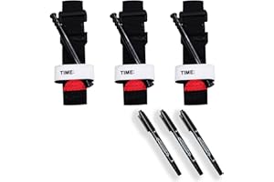 3 Pièces Garrot Tourniquet, Scettar Garrots Médicaux, Garrot Kit d'urgence pour Randonnée, Alpinisme, Sport, Escalade, Camping de Contrôle des Pertes de Sang