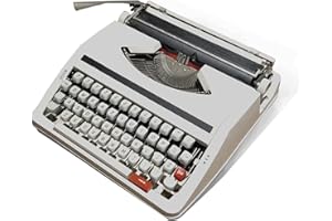 RYUUZA Elektrische Schreibmaschine mit Korrektur,Mini Schreibmaschine Modell,Englische Schreibmaschine,Für Notizen Briefe Oder Kreatives Schreiben, Literarische Retro-sammlung,White