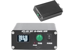 ESTINK Sintonizzatore d'antenna ATU 100 EXT 1,8 a 55 MHz atu100 0,96 pollici OLED Sintonizzatore d'antenna programmato con firmware automatico con cavo USB