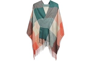 Miss Lulu Bufanda de Tartán Clásica Para Mujer, Suave y Cálida, 200 x 60 cm, Estilo Británico, Bufanda de Invierno Elegante, Perfecta Para Regalo de Navidad o San Valentín