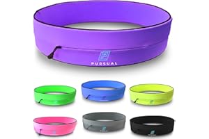 PURSUAL Running Belt with Money & Phone Pouch - Sweatproof Running Phone Holder with Large Capacity - Running Waist Pouch for Men & Women - Perfect Phone Holder for Running & Outdoor Activities