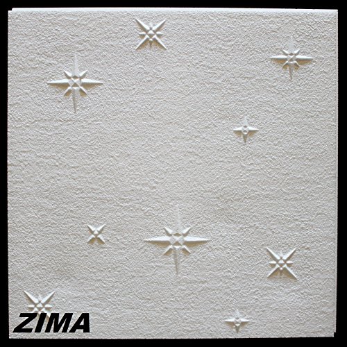 10 m2 Deckenplatten Styroporplatten Stuck Decke Dekor Platten 50x50cm, ZIMA